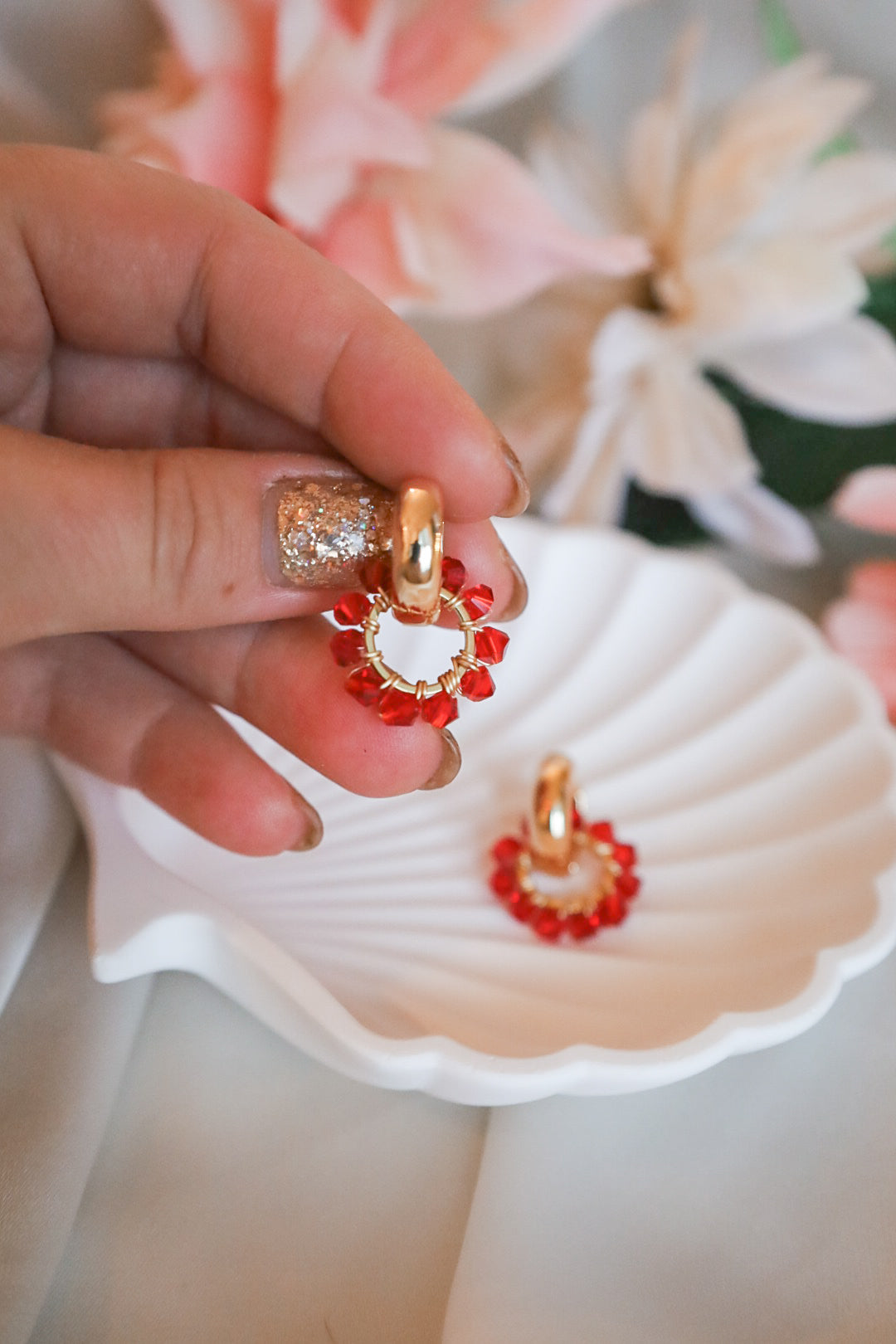 Olivia -korvakorut kristalli