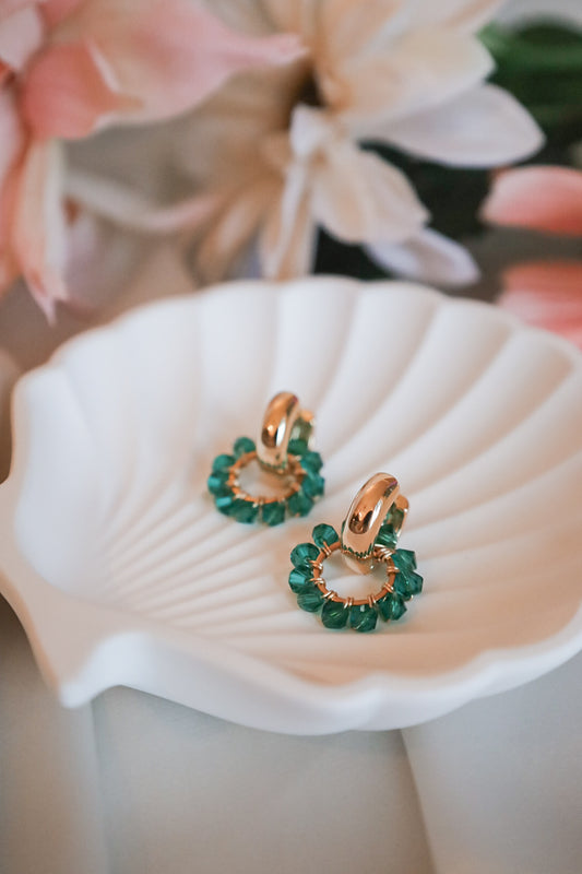 Olivia -korvakorut kristalli