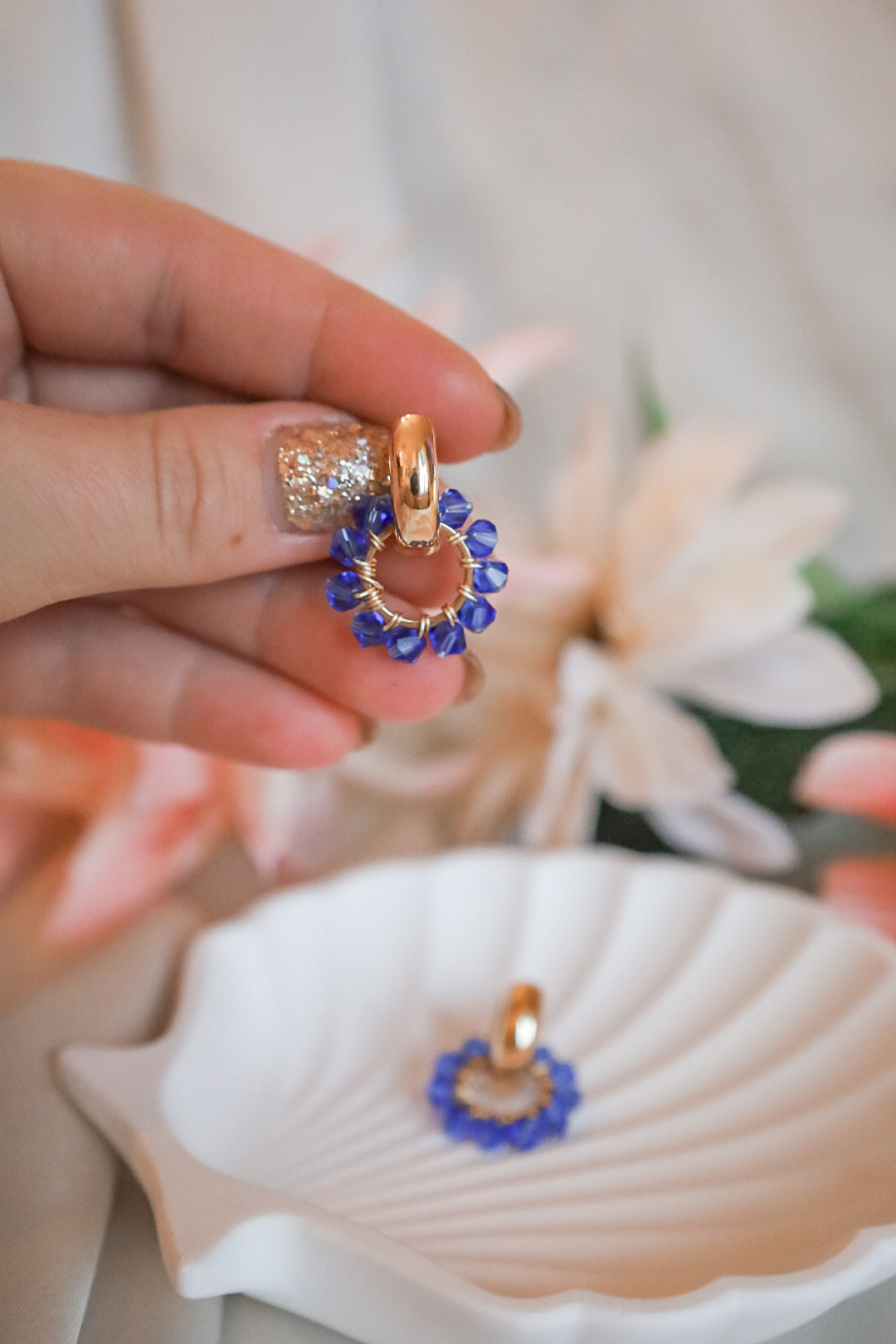 Olivia -korvakorut kristalli